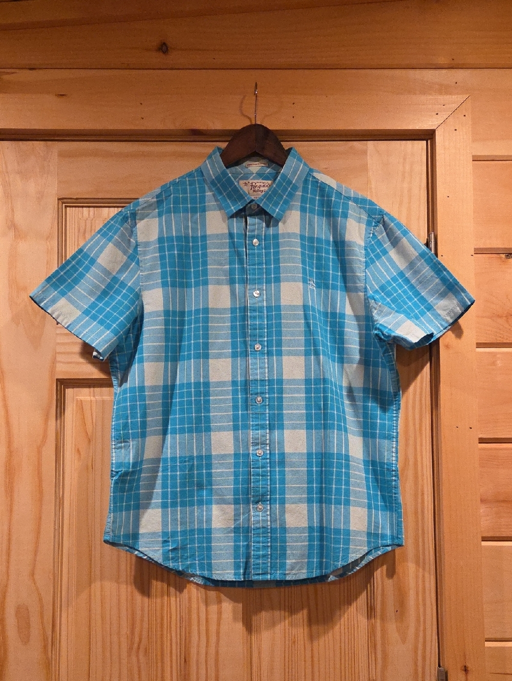 penguin|heritage slim fit button up shirt|large